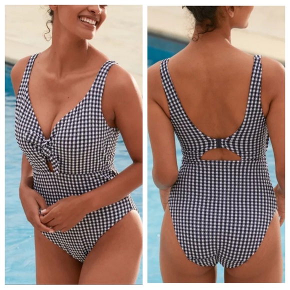 NWT Bravissimo Whitsunday One Piece Swimsuit in Gingham - Size 38D - Picture 1 of 9